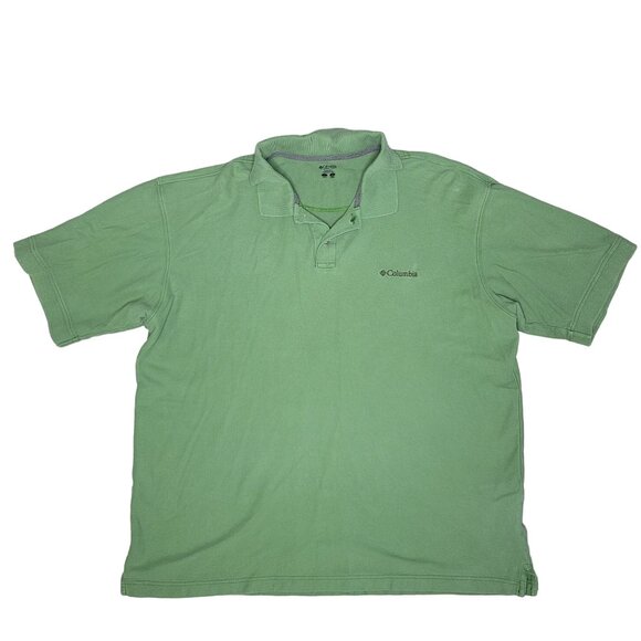 Columbia Green Men's Polo T-Shirt size L Cotton - Picture 2 of 5